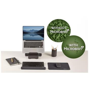 Fellowes Breyta kompakta klaviatūras roku balsts 100142570, 32cm, 6cm, 1.75cm, Silikons, Patentēta HEX tehnoloģija (100142570)