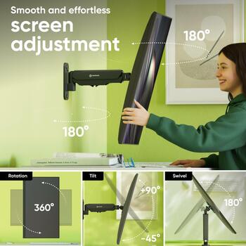 Onkron televizora stiprinājums G120-B, maksimālā slodze 8 kg, minimālais ekrāna izmērs 33 cm, maksimālais ekrāna izmērs 86.4 cm (G120-B)