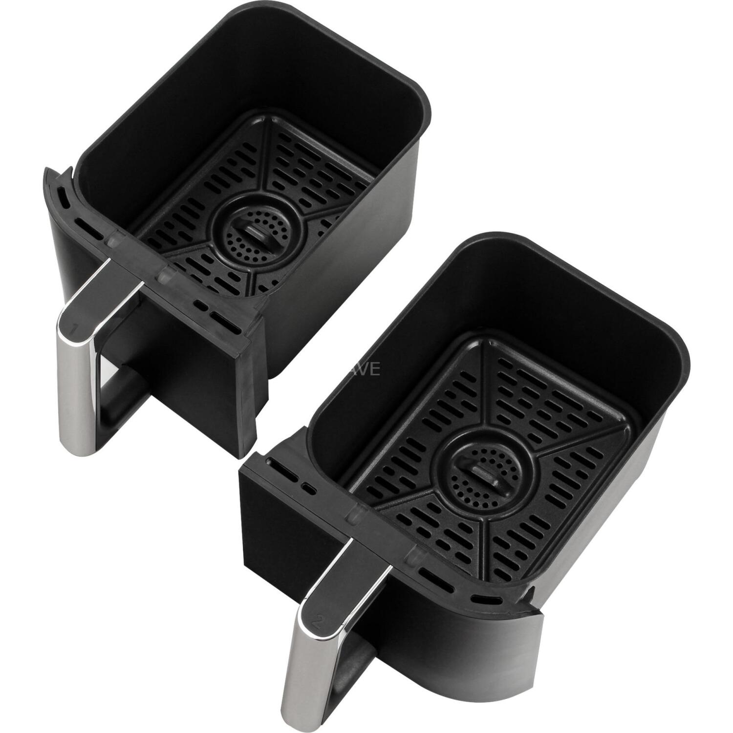 Ninja aerogrils AF400EU, 2470 W, 9.5 l, 40 - 240 °C, 2 gatavošanas zonas, 6 programmas, sinhronizācija, saderība (AF400EU)