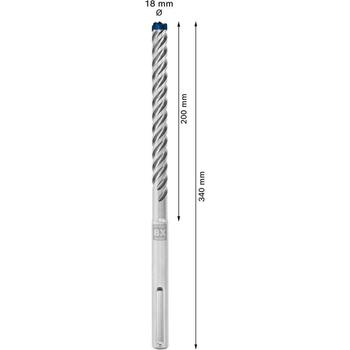 Bosch EXPERT 2608900263, SDS-Max 8X triecienurbis, 18 x 200 x 340mm, 5 gab., betonam, 3x ilgāks kalpošanas laiks (2608900263)