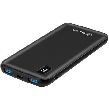 Tellur Power Bank TLL158251, 10000mAh, 2xUSB Type-C, Micro USB, быстрая зарядка, графеновая технология (TLL158251)