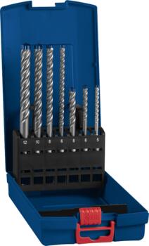 7 SDS plus-7X urbju kompl 5/6/6/8/8/10/12 mm, Perforatora urbjiem EXPERT SDS PLUS-7X TRIECIENURBJU PERFORATORIEM KOMPLEKTS, 2608900195, BOSCH (2608900195)