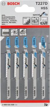 5 figūrzāģa asmeņi T 227 D Special for Alu, Figūrzāģiem PRO ALU CURVE T227D FIGŪRZĀĢA ASMENS,, 2608631030, BOSCH (2608631030)