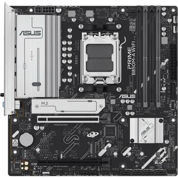 Asus Mātesplate PRIME B850M-A WIFI, AMD muciņa AM5, DDR5, 256 GB, 4 DIMM, 2.5 GbE, Wi-Fi 6E, 7.1 audio, RAID 0/1/5/10 (PRIME B850M-A WIFI)