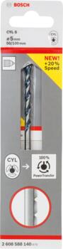Blue Granite Turbo CYL-5 5X50X100 mm, 1gab., Urbjmašīnām/skrūvgriežiem, triecienurbjmašīnām/triecienskrūvgriežiem CYL-5 URBIS, 2608588140, BOSCH (2608588140)