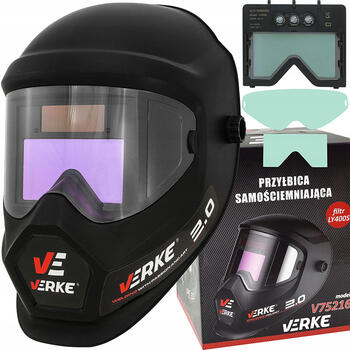 Metinātāja maska PRO melna, automātisks filtrs VERKE (V75216)