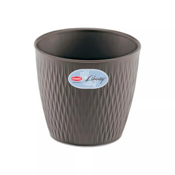 Stefanplast Liberty 2187201, Ø20x19cm, 4,6L, pelēks, puķu pods (2187201)