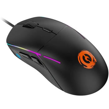 Vadu spēļu pele ar RGB apgaismojumu 6 līmeņu DPI līdz 7200 DPI 6 programmējamas pogas USB Shadder GM-321 Melna CND-SGM321 CANYON (CND-SGM321)