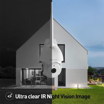 Tellur умная WiFi уличная камера TLL331451, 3MP, Ultra HD, наклон 0°~+120°, панорамирование 0~350°, IP65 (TLL331451)