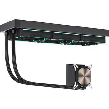 Gamemax procesora šķidruma dzesētājs HAILSTORM 360 LCD BK, 66.89 cfm, TDP līdz 330W, ARGB ventilators, 800-2000 rpm (HAILSTORM 360 LCD BK)