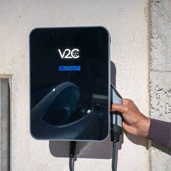 Настенная зарядная станция для электромобиля 22kW Type 2 32A 3 фазы с кабелем 5м WiFi smart Trydan V2C (INU22T25)