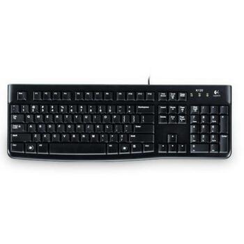 Logitech klaviatūra K120 920-002526, USB, 1.5 m, melna, pilna izmēra, taisns kontakts, zema profila taustiņi (920-002526)
