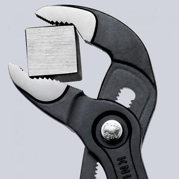 Augstas kvalitātes ūdens sūknēšanas knaibles, Knipex, 87 01 150, 150 mm, pelēkas, ar 11 pozīciju regulēšanu, pašbloķējošas. (87 01 150 SB)
