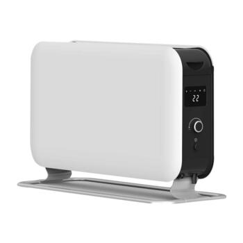 Konvekcijas sildītājs ar 2200 W jaudu trim jaudas līmeņiem piemērots 5–30 m² telpām balts CO2200LEDMAX Mill (CO2200LEDMAX)
