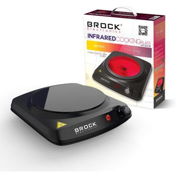 Brock HPI 3001 BK индукционная плита, 1200W, 1 зона, 17,5см, механическое управление, черный (HPI 3001 BK)