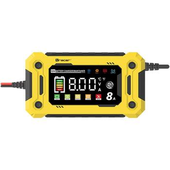 Tracer Зарядное устройство TRABAT47777, 12V, 8A, LED/LCD, 220-240V, 9 режимов зарядки, автоматическая зарядка (TRABAT47777)