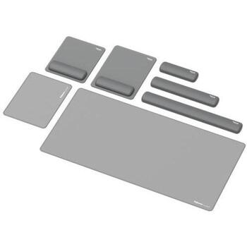 Fellowes Klaviatūras plaukstas balsts Breyta 100142576, 470mm, 60mm, 17.5mm, silikons, pelēks, antibakteriāls, ergonomisks (100142576)