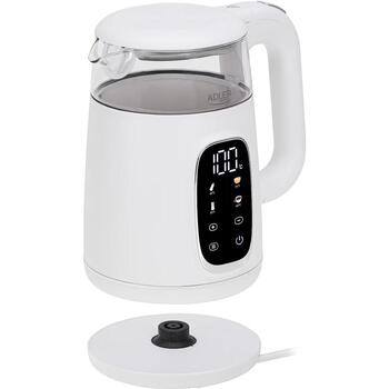 Adler электрический чайник AD 1305ws, 2200 W, 1.7 L, 40-100 °C, автоматическое отключение, LED дисплей, фильтр от накипи (AD 1305ws)