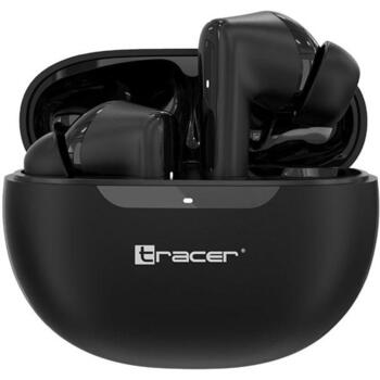 Tracer Наушники T10 TWS BT TRASLU47504, 5ч, 10м, Bluetooth 5.4, 300мАч, 107дБ, 32Ω, in-ear, черный (TRASLU47504)