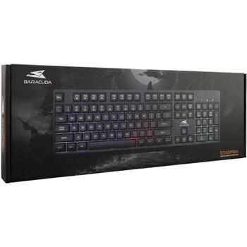 Baracuda Клавиатура STARFISH, 104 клавиши, полная раскладка, мембрана, USB 2.0, подсветка, 1,5м (STARFISH)
