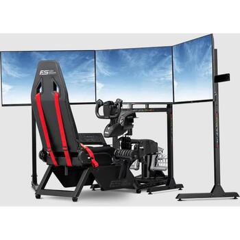 Next Level Racing кабина авиасимулятора NLR-S018, 153см, 99см, 122см, 49.5кг, черный и красный, эргономичная (NLR-S018)