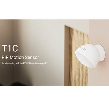 Ezviz CS-T1C PIR датчик движения, 7м, 90°, Zigbee 3.0, HomeKit, 2г, CR2450, белый (CS-T1C)
