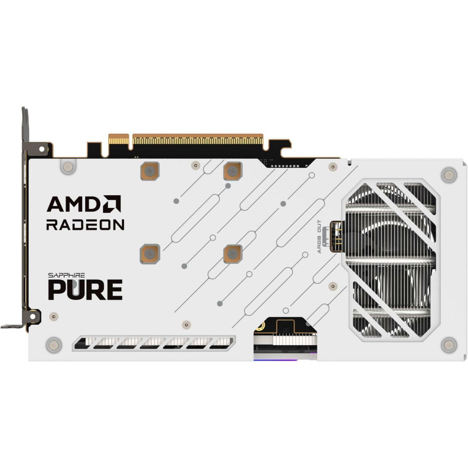 Sapphire Видеокарта 11350-02-20G 16GB GDDR6, PCIe x16 5.0, 7680x4320, 2 вентилятора, Многоцветная подсветка (11350-02-20G)
