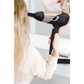 Rowenta фен CV5831F0, 2100 Вт, 3 температурных режима, диффузор, черный/розовый (CV5831)