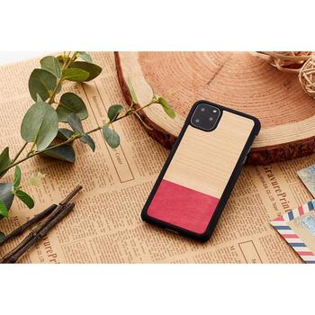 Man&Wood Чехол для смартфона M8145B, 5.8'', натуральное дерево, поликарбонат, розовый, Apple iPhone 11 Pro (M8145B)