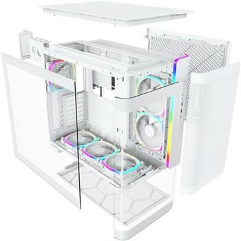 Montech Kaste KING 95 PRO (W) KODS, 2x140mm sānu ventilatori, 1x120mm aizmugures ventilators, 8x2.5