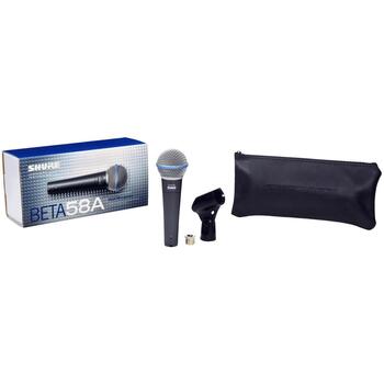 Shure Beta 58A dinamisks superkardioīds vokālais mikrofons, 50-16000Hz, 290Ω, 278g (BETA 58A)