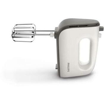 Ручной миксер Philips HR3740/00, 450 Вт, 5 скоростей, нержавеющая сталь, белый/серый (HR3740/00)