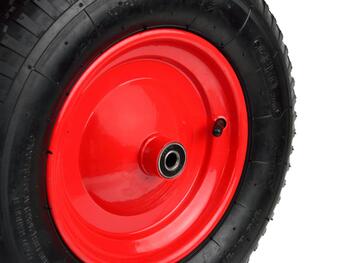 Geko G71012 gumijas ritenis 4.00-8, 390mm, 95mm, 220mm, 12mm, 97mm, 100kg, 2.1bar, dubultie lodgultņi, tērauda loks (G71012)