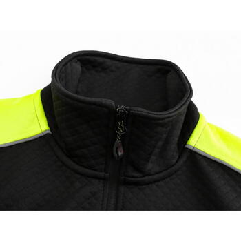 Pesso Hi-vis куртка FL06 FL06_B-L, L, черный/желтый, 155г/м², 100% полиэстер, светоотражатели, молния (FL06_B-L)