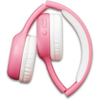 Lenco HPB-110PK детские Bluetooth наушники on-ear, розовые, ограничитель 85dB, AUX, складные (HPB-110PK)