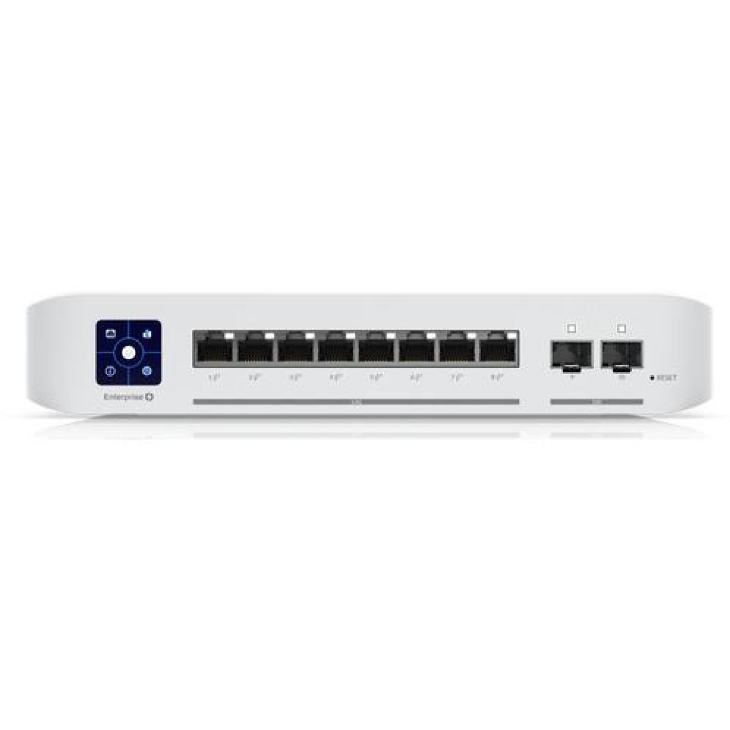 Ubiquiti Komutators USW-Enterprise-8-PoE, 8x2,5GbE PoE+ RJ45, 2x10G SFP+, 150W AC/DC, 1,3