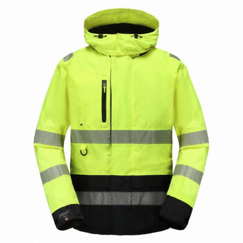 Augstas redzamības ziemas jaka, dzeltena/tumši zila, 2XL, Pesso, SMONTREALHVG2L, 8000mm, 100% poliesteris (SMONTREALHVG2L)