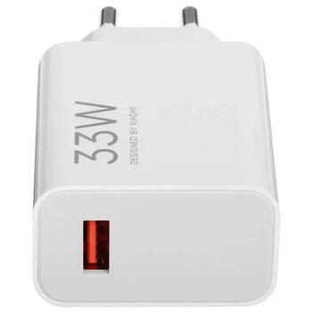 Universāls USB ligzdas lādētājs ar USB uz USB-C kabeli 33W telefona un planšetes uzlādei balts BHR9956EU Xiaomi (BHR9956EU)