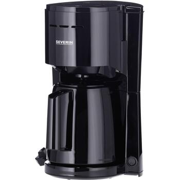 Severin Кофеварка 9306, 1000W, 8 чашек, черный, термокувшин, капельная крышка, автоматическое отключение (9306)