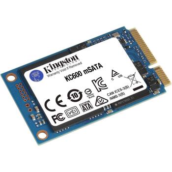 Kingston KC600 SKC600MS/1024G, 1000 ГБ, 550 МБ/с, 520 МБ/с, 3D NAND технология, mSATA интерфейс (SKC600MS/1024G)