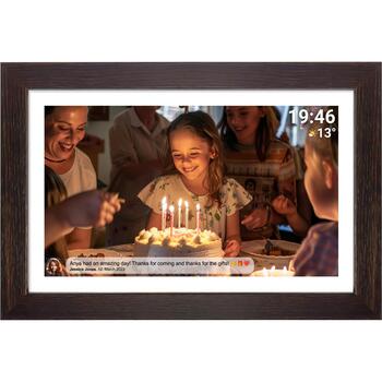 Denver Цифровая рамка Frameo PFF-1543DW 119101050100, 15,6 дюйма, 1920 x 1080 пикселей, 16 ГБ, Wi-Fi, сенсорный экран (119101050100)