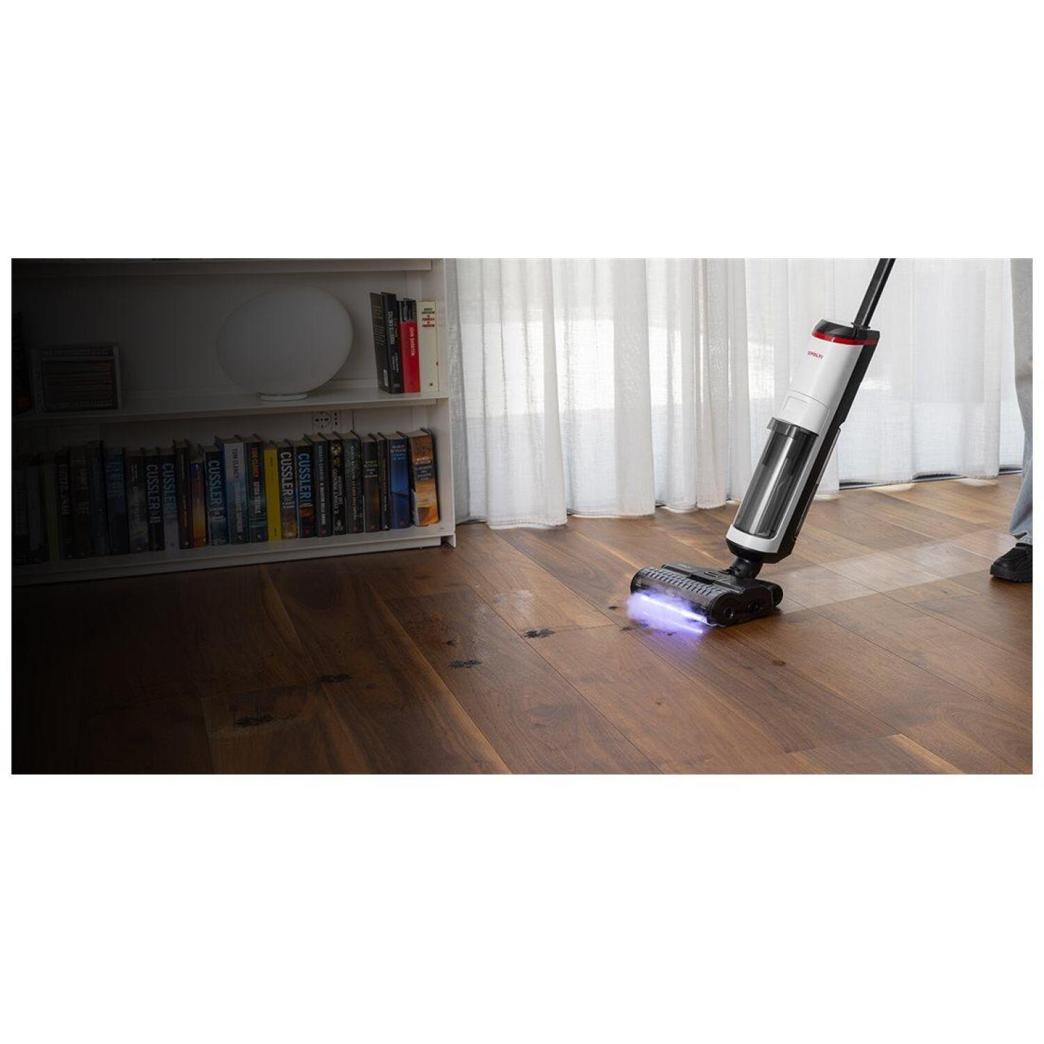 Polti RollySteam WD30C WDEU0003, беспроводной пароочиститель, 450 Вт, 0.6 л, 35 мин, 5 г/мин, HEPA, без мешка, влажная/сухая (WDEU0003)