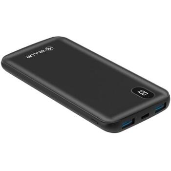Tellur Power Bank PD100 TLL158231, 10000mAh, 230g, черный, 2xQC3.0 USB, цифровой дисплей, быстрая зарядка (TLL158231)