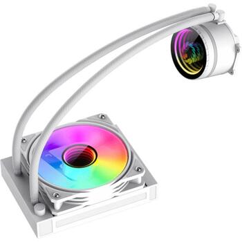 Gamemax procesora šķidruma dzesētājs ICEBURG 120 WT, 62.82 cfm, 800-2000 rpm, TDP līdz 180W, ARGB LED apgaismojums (ICEBURG 120 WT)