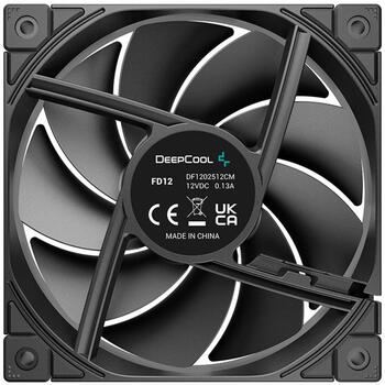 Deepcool Datora ventilators FD12 R-FD12-BKNPN1-G, 120mm, 64.2 cfm, 27.6 dBA, PWM atbalsts, gumijas spilventiņi (R-FD12-BKNPN1-G)