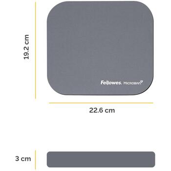 MOUSE PAD MICROBAN/SILVER 5934005 FELLOWES (5934005)