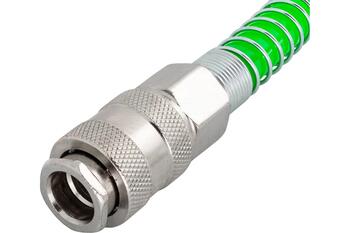 Forsage Spirālveida šļūtene F-1208-10Green, 10 m, 8 mm, 12 mm, poliuretāns, EURO savienojums, 24 bar, -20 °C, +60 °C (F-1208-10Green)