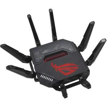 Asus игровой маршрутизатор ROG Rapture GT-BE98 90IG08F0-MO9A0V, 802.11ax, 10/100/1000 Mbit/s, 1 x RJ-45, 5G, MU-MiMO, 8 антенн (90IG08F0-MO9A0V)