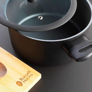 Russell Hobbs высокий кастрюля RH01863EU7, 20см, черный, алюминий, 10см, с крышкой (RH01863EU7)