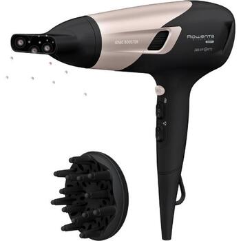 Rowenta фен CV5831F0, 2100 Вт, 3 температурных режима, диффузор, черный/розовый (CV5831)